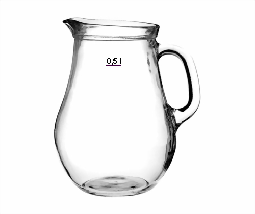 Džbán sklo 0,5 l. BISTRO cejch